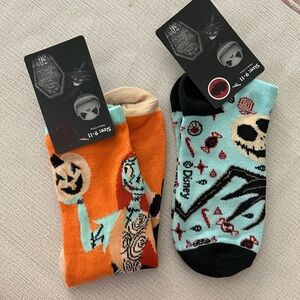 NWT The Nightmare Before Christmas Halloween Socks- Set of 2